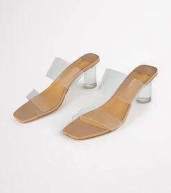 Sabelle Clear Vynalite/Skin Capretto Heels -Tony Bianco Sales Sabelle Clear Vinylite Skin heels 1288 4