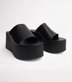 Tegan Black Sheep Nappa Wedges 17 Tegan Black Sheep Nappa Wedges -Tony Bianco Sales Tegan Black Sheep Nappa wedges 1288 3