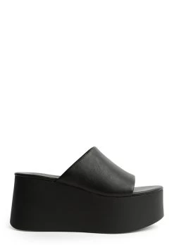 Tegan Black Sheep Nappa Wedges