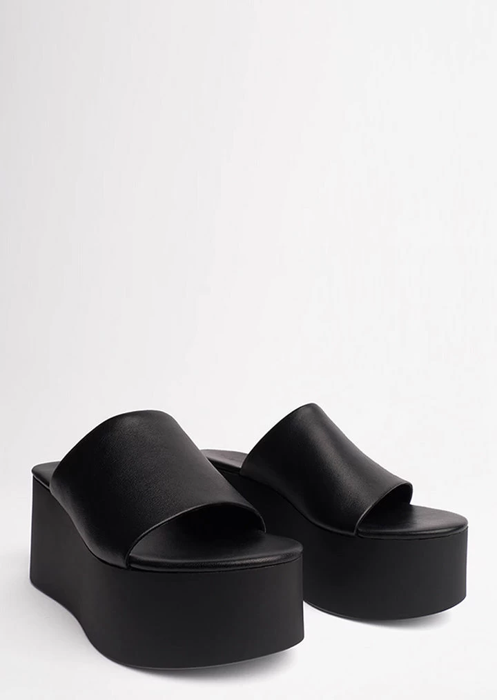 Tegan Black Sheep Nappa Wedges 5 Tegan Black Sheep Nappa Wedges - Image 3