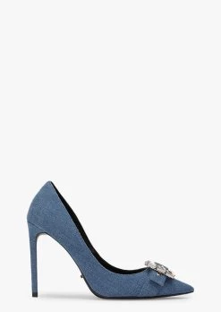 Abbey Washed Denim Heels