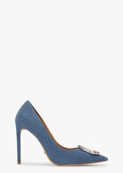 Alison Washed Denim Heels