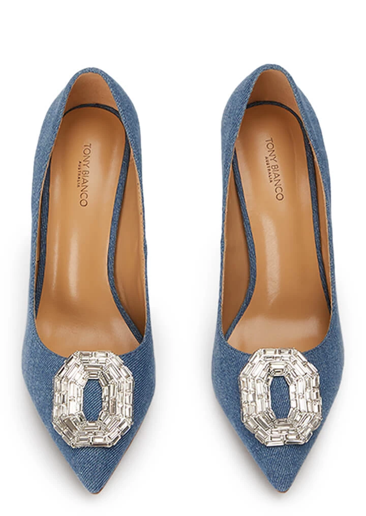 Alison Washed Denim Heels 5 Alison Washed Denim Heels - Image 3