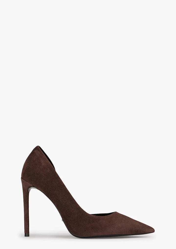 Alyx Espresso Suede Heels 3 Alyx Espresso Suede Heels