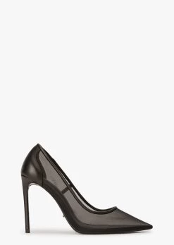 Apex Black Mesh Heels