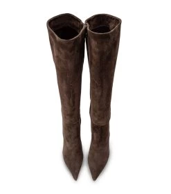 Apollo Espresso Suede Calf Boots -Tony Bianco Sales apollo espresso suede tony bianco heel calf boots 1288 8