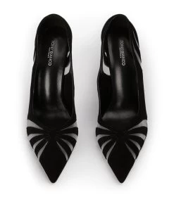 Arrow Black Suede Heels -Tony Bianco Sales arrow black suede heels 1288 2