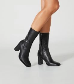 Atlanta Black Venice Ankle Boots -Tony Bianco Sales atlanta black venice ankle boots on foot 1288 2
