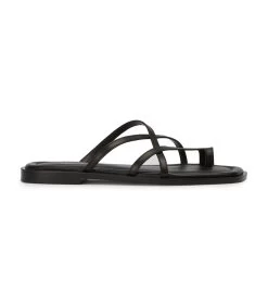 Benson Black Flats -Tony Bianco Sales benson black sandals 1288 1
