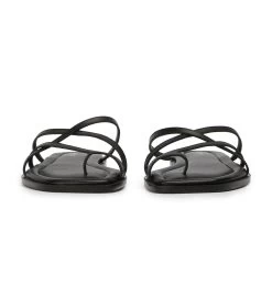 Benson Black Flats -Tony Bianco Sales benson black sandals 1288 3