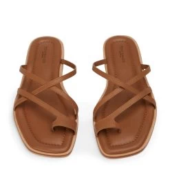 Benson Tan Flats -Tony Bianco Sales benson tan sandals 1288 2