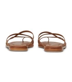 Benson Tan Flats -Tony Bianco Sales benson tan sandals 1288 4