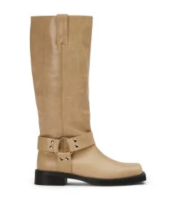 Biker Beige Wax Calf Boots -Tony Bianco Sales biker beige wax calf boots 1288 1