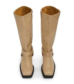 Biker Beige Wax Calf Boots -Tony Bianco Sales biker beige wax calf boots 1288 2