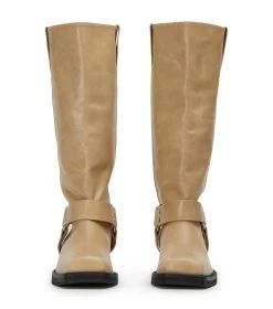 Biker Beige Wax Calf Boots -Tony Bianco Sales biker beige wax calf boots 1288 3