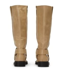 Biker Beige Wax Calf Boots -Tony Bianco Sales biker beige wax calf boots 1288 4