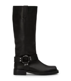 Biker Black Wax Calf Boots -Tony Bianco Sales biker black wax como calf boots 1288 1