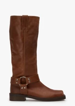 Biker Cognac Calf Boots