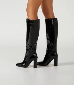 Boss Black Patent Calf Boots -Tony Bianco Sales boss black patent calf boots styled 1288 2
