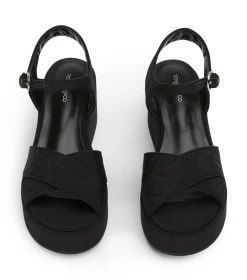 Carmen Black Grosgrain Wedges -Tony Bianco Sales carmen black grosgrain sandals 1288 2