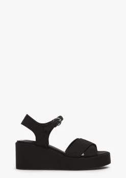 Carmen Black Grosgrain Wedges