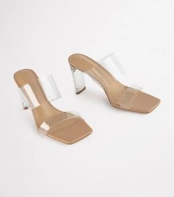 Chicago Clear Vinylite/Skin Nappa Heels -Tony Bianco Sales chicago clear vinylite skin nappa heels 1288 3