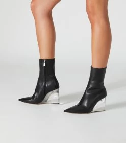 Dasha Black Como/Clear Ankle Boots 12 Dasha Black Como/Clear Ankle Boots -Tony Bianco Sales dasha black como clear ankle boots on foot 1288 2