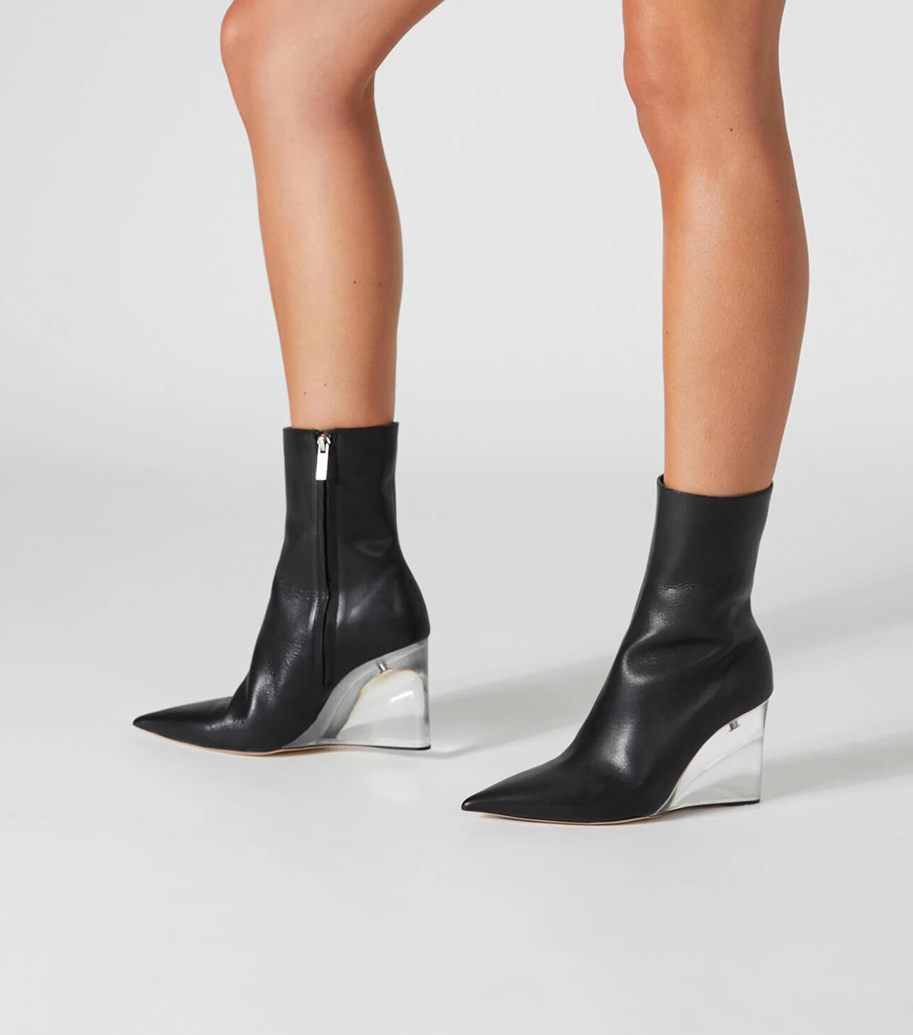 Dasha Black Como/Clear Ankle Boots 6 Dasha Black Como/Clear Ankle Boots - Image 4