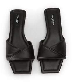 Echo Black Nappa Flats 11 Echo Black Nappa Flats -Tony Bianco Sales echo black nappa flat sandals 1288 2