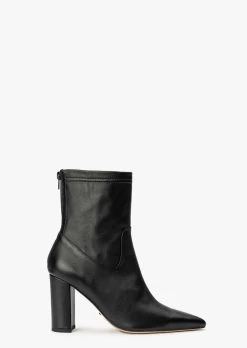 Ellie Black Nappa Ankle Boots