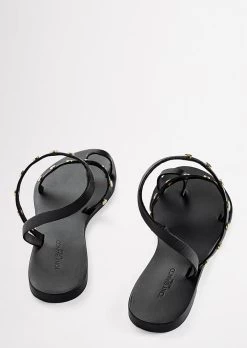 Finola Black Flats -Tony Bianco Sales finola black flat sandals 720 2