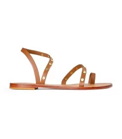 Finola Tan Flats -Tony Bianco Sales finola tan flat sandals 1288 1