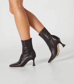 Fomo Chocolate Nappa Ankle Boots -Tony Bianco Sales fomo choc nappa ankle boots styled 1288 2