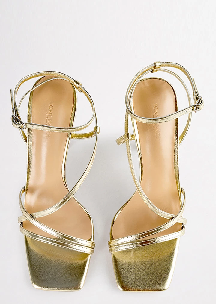Franci Gold Nappa Metallic Heels 4 Franci Gold Nappa Metallic Heels - Image 2