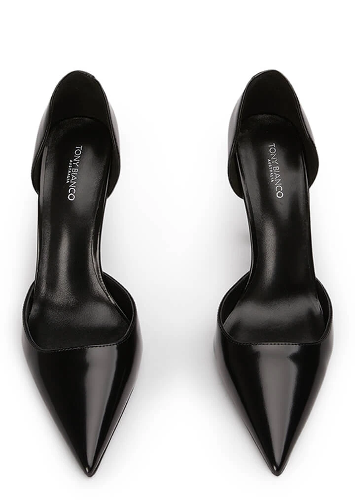 Gala Black Hi Shine Heels 5 Gala Black Hi Shine Heels - Image 3