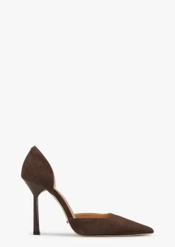 Gala Espresso Suede Heels