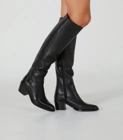 Gigi Black Nappa Long Boots -Tony Bianco Sales gigi black nappa calf boots styled 1288 2