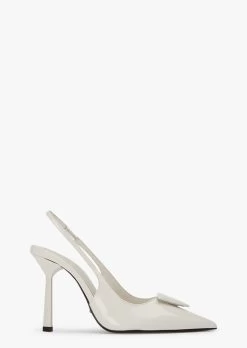 Ginger White Hi Shine Heels