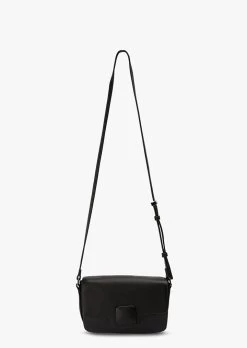 Glinda Black Leather Cross Body Bag