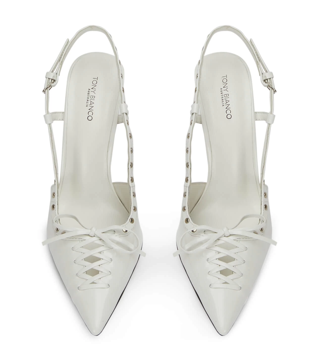 Graff White Hi Shine Heels 6 Graff White Hi Shine Heels - Image 4