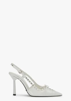 Graff White Hi Shine Heels