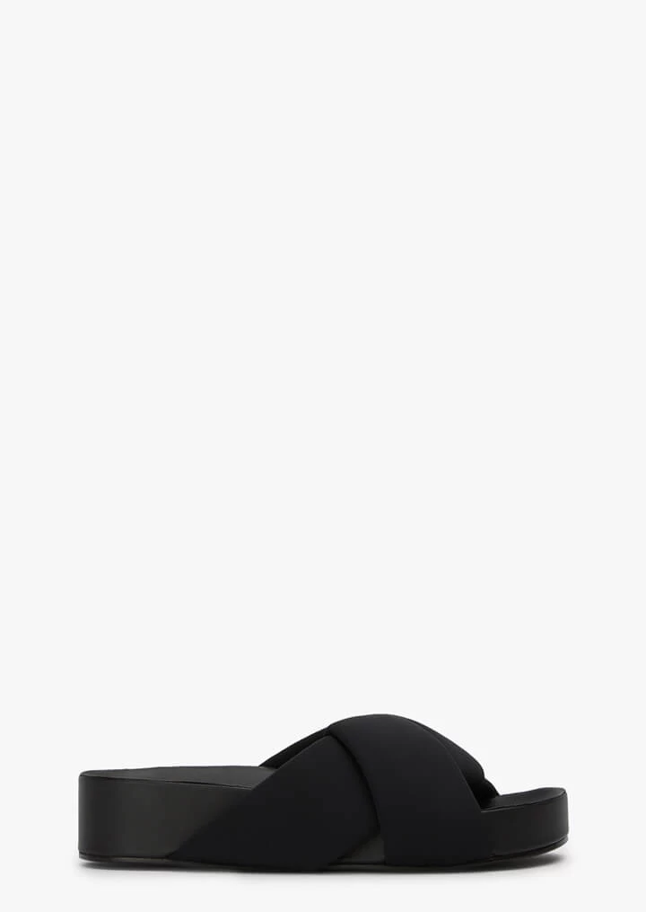 Groove Black Lycra Sandals 3 Groove Black Lycra Sandals