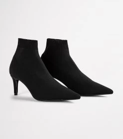 Gwen Black Sock Knit Ankle Boots -Tony Bianco Sales gwen black sock knit ankle boots 1288 4