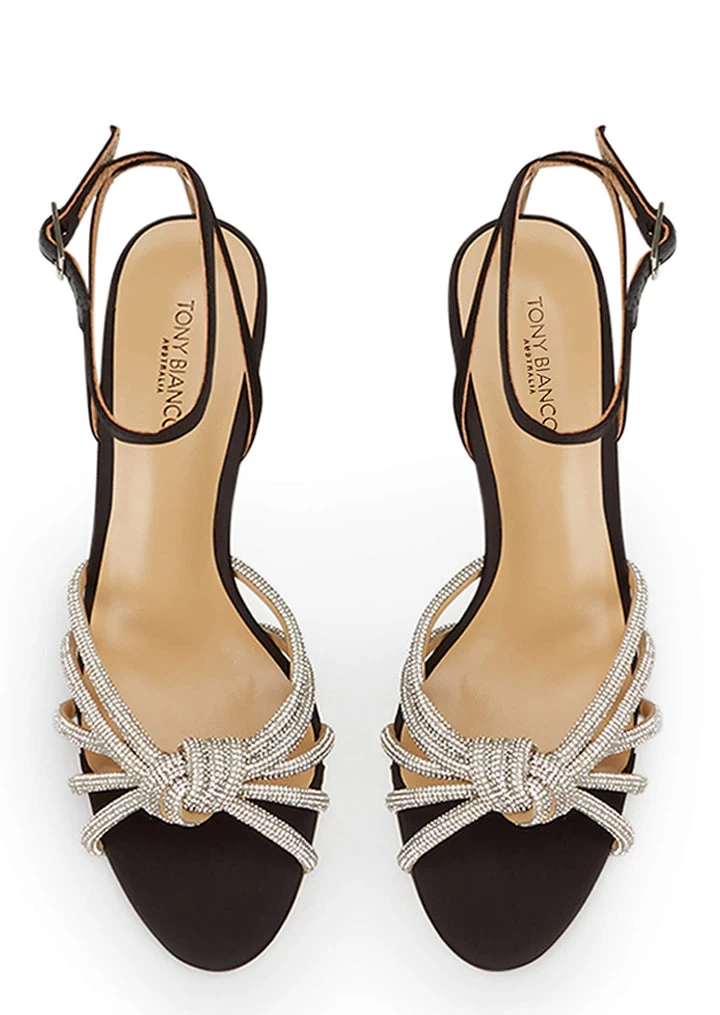 Helena Black Satin Heels 5 Helena Black Satin Heels - Image 3