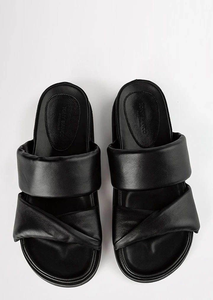 Henry Black Nappa Sandals 4 Henry Black Nappa Sandals - Image 2