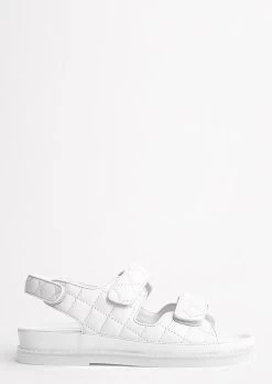 Hiranni White Sheep Nappa Sandals