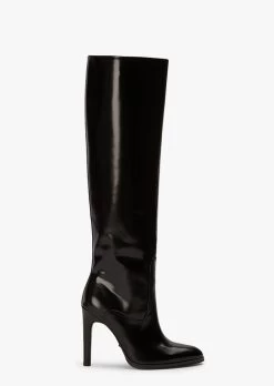 Hot Black Hi Shine Calf Boots