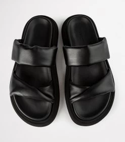 June Black Nappa Sandals -Tony Bianco Sales june black nappa sandals 1288 12