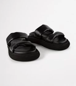 June Black Nappa Sandals -Tony Bianco Sales june black nappa sandals 1288 3