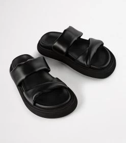 June Black Nappa Sandals -Tony Bianco Sales june black nappa sandals 1288 4